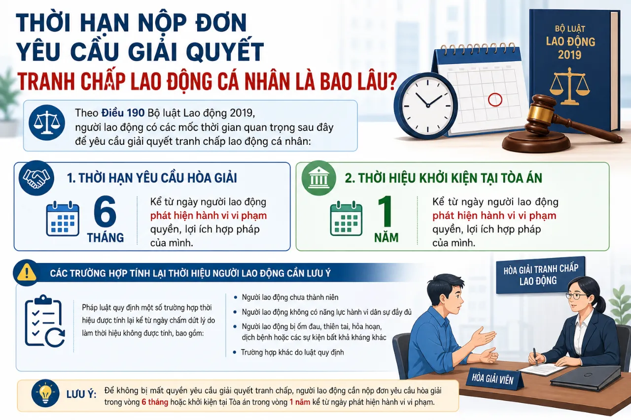 Thời Hạn Nộp Đơn Yêu Cầu Giải Quyết Tranh Chấp Lao Động Cá Nhân Là Bao Lâu?