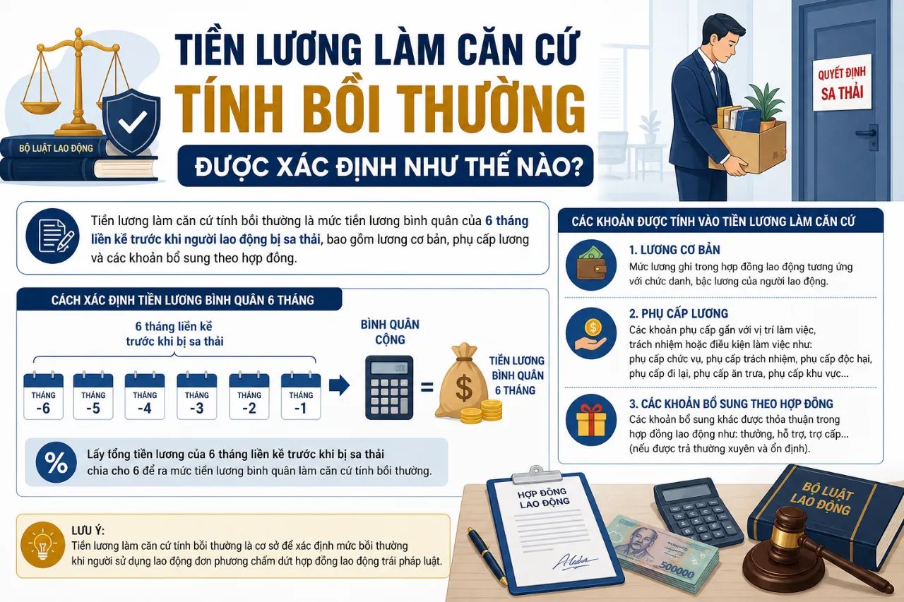 Tiền Lương Làm Căn Cứ Tính Bồi Thường Được Xác Định Như Thế Nào?