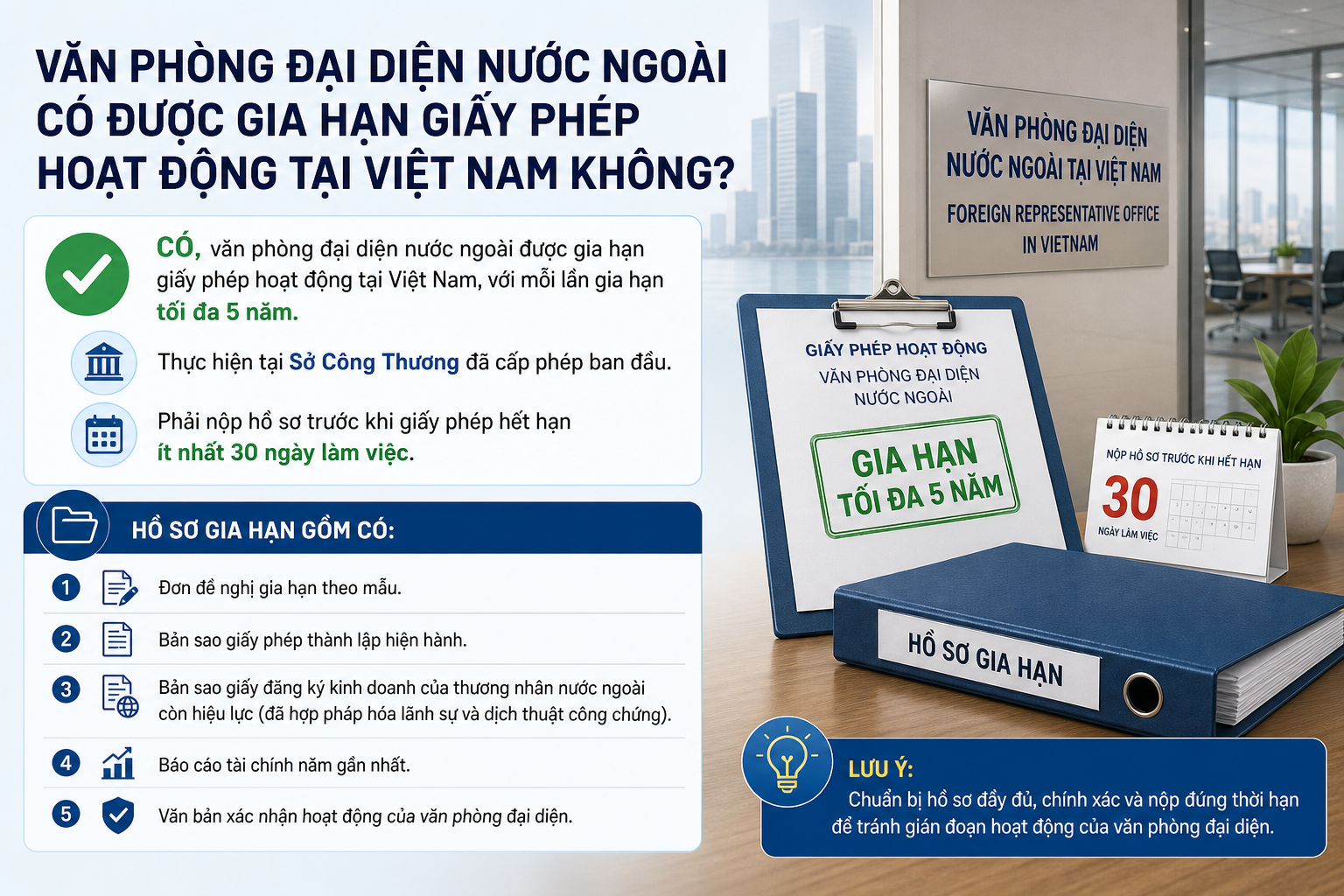 Văn Phòng Đại Diện Nước Ngoài Có Được Gia Hạn Giấy Phép Hoạt Động Tại Việt Nam Không?