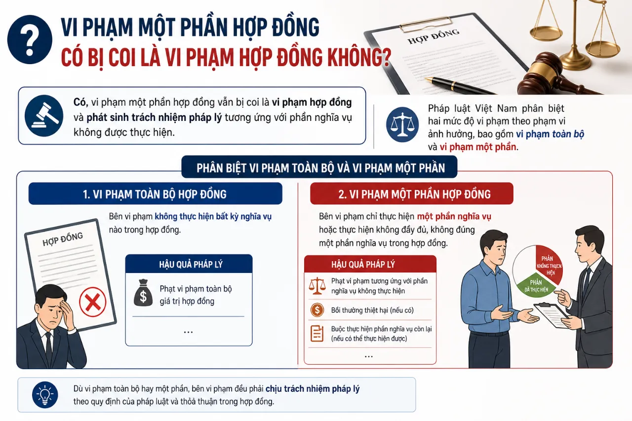 Giải Quyết Vi Phạm Hợp Đồng và Yêu Cầu Bồi Thường Thiệt Hại: Căn Cứ, Mức Phạt và Quyền Lợi Bên Bị Vi Phạm