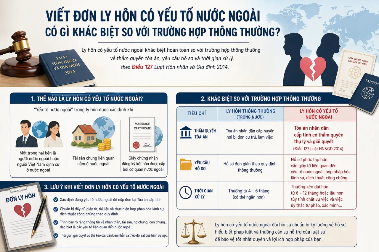 Viết Đơn Ly Hôn Có Yếu Tố Nước Ngoài Có Gì Khác Biệt So Với Trường Hợp Thông Thường?