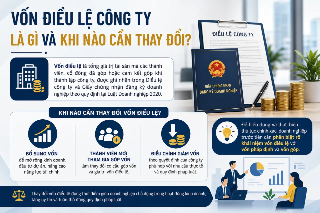 Thủ Tục Thay Đổi Vốn Điều Lệ Công Ty: Hồ Sơ, Quy Trình & Lưu Ý Pháp Lý Mới Nhất 2025